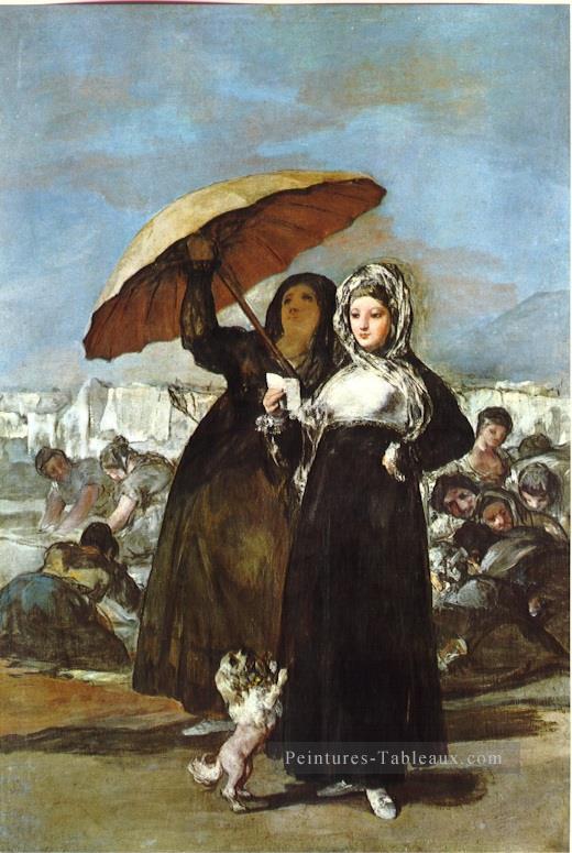 Jeune femme avec une lettre Francisco de Goya Peintures à l'huile